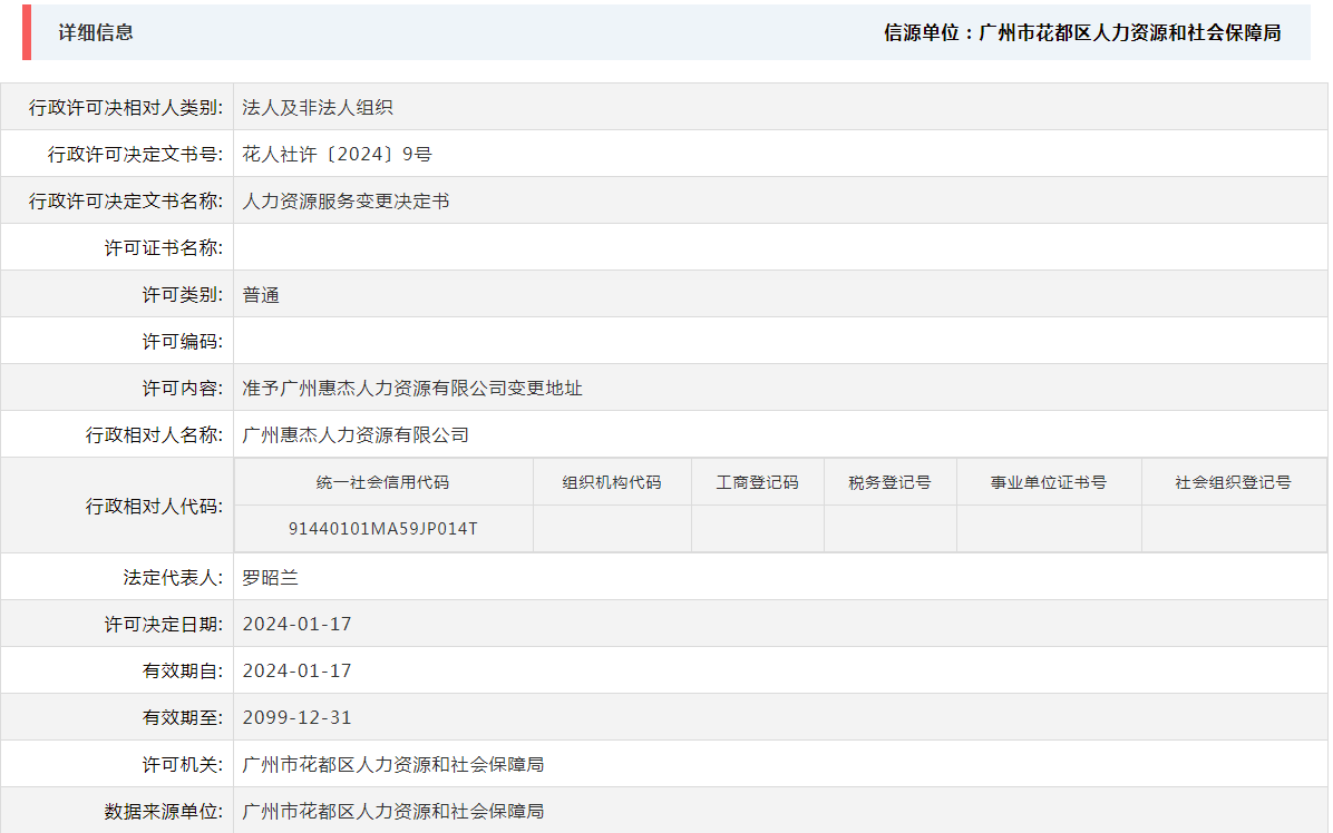 1.17准予广州惠杰人力资源有限公司变更地址.png