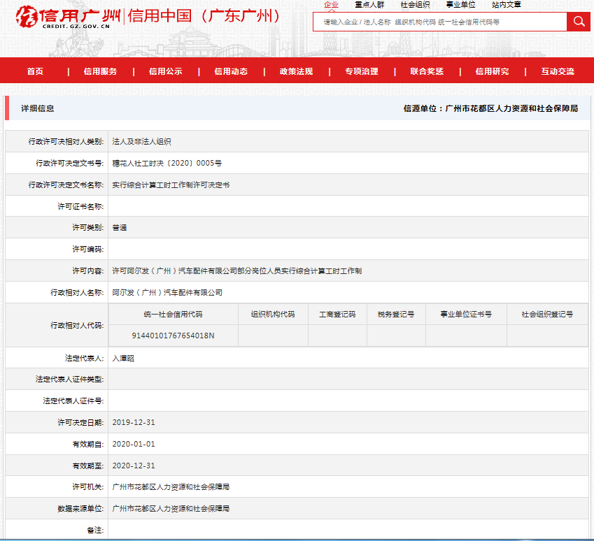 阿尔发（广州）汽车配件有限公司实行综合计算工时工作制许可公示1.9.png