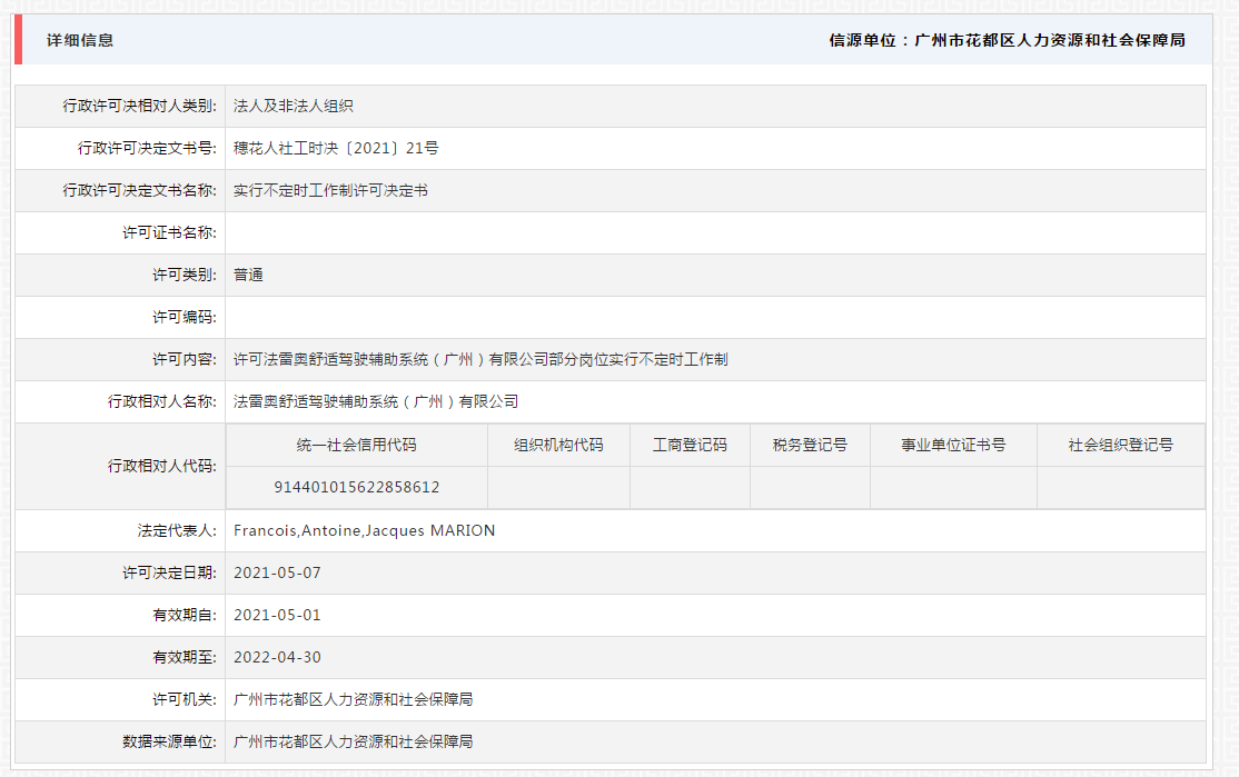 5.14许可法雷奥舒适驾驶辅助系统（广州）有限公司部分岗位实行不定时工作制公示.png