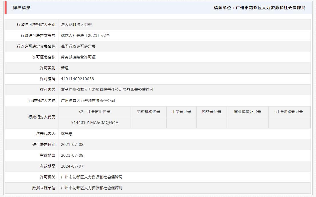 7.15准予广州锦鑫人力资源有限责任公司劳务派遣经营许可.jpg